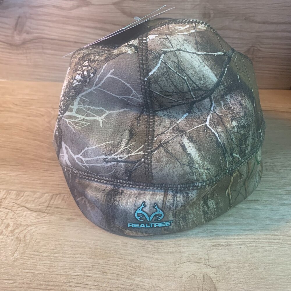 NWT RealTree Edge Womens Heat Retention Camo Beanie Blue Interior: NEW
